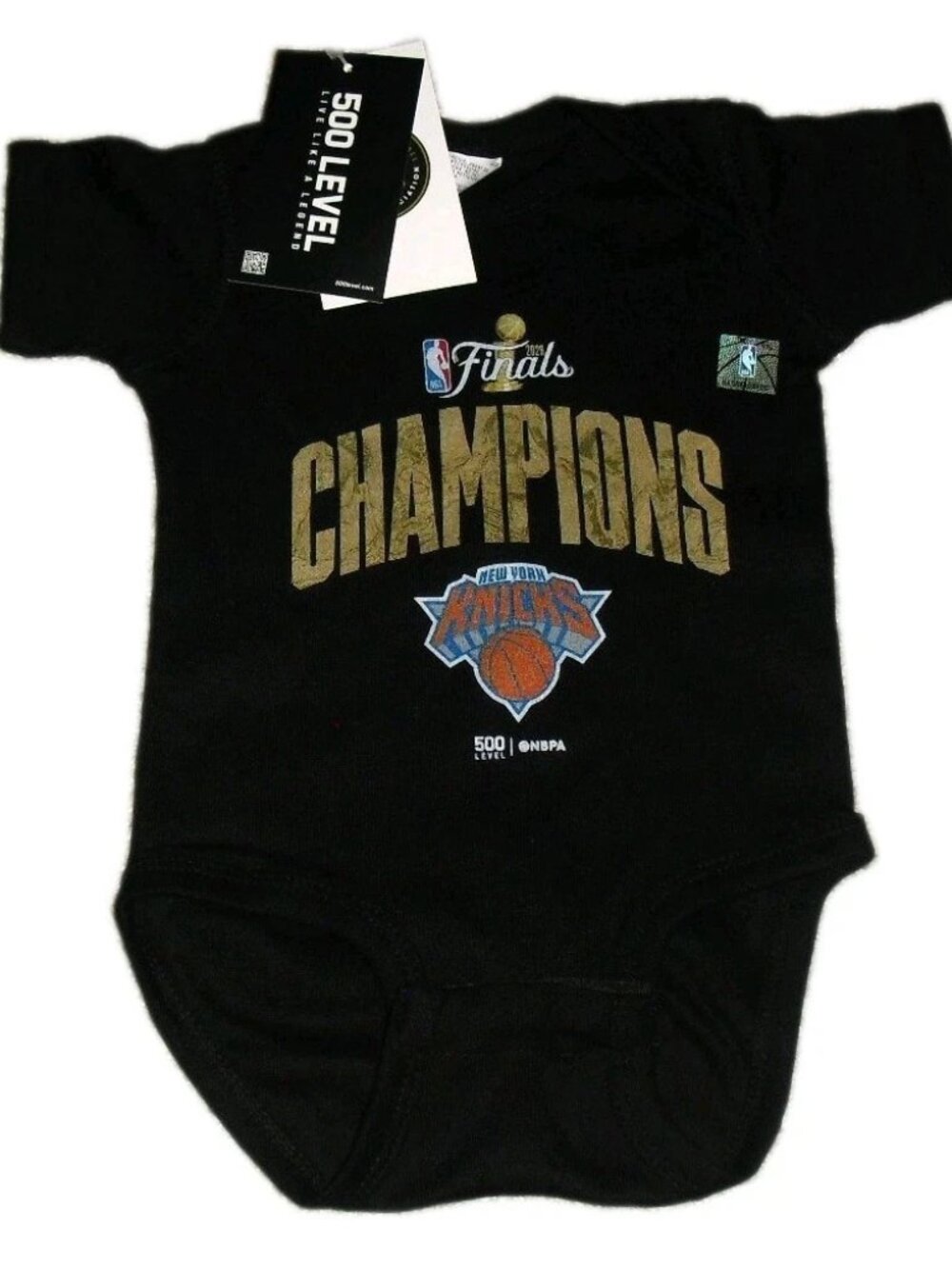 New York Knicks 2026 Champions Champs Baby One Piece Bodysuit sz. 6 Months New